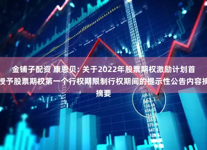 金铺子配资 康恩贝: 关于2022年股票期权激励计划首次授予股票期权第一个行权期限制行权期间的提示性公告内容摘要